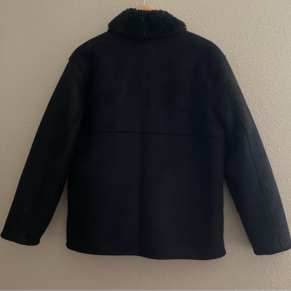 ARITZIA Wilfred Free Deanna Stallion Sherpa Jacket Button-Up Coat Black Sz S - Picture 4 of 15